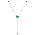 High Jewelry Necklace with Colombian Emerald and Diamonds