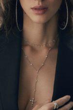 High Jewelry Necklace with Dangling Marquise Rose-Cut Diamonds - Image 2