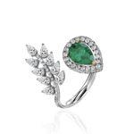 High Jewelry Ring with Ural Emerald