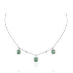 La féminité Necklace with Ural Emeralds