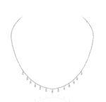 High Jewelry Necklace with Dangling Marquise Rose-Cut Diamonds