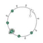 High Jewelry Bracelet with Ural Emeralds and Diamonds