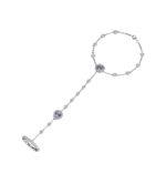 High Jewelry Slave Bracelet with Spinel, Sapphires, and Diamonds