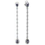 High Jewelry Long Spinel and Diamond Earrings