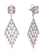 High Jewelry Morganite and Diamond Earrings