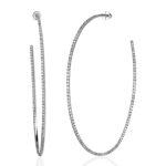 High Jewelry Titanium Earrings with Diamonds