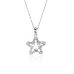 La féminité Platinum Pendant with Diamonds