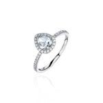 La féminité Ring with Pear-Shaped Rose-Cut Diamond