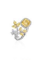 High Jewelry Ring with Yellow Diamonds