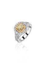 High Jewelry Ring with Yellow Diamond