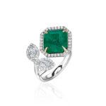 High Jewelry Ring with Ural Emerald