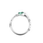 So Posh Snake-Shaped Ring with Emerald and Diamonds - Image 3