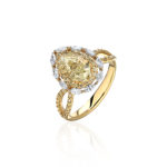 High Jewelry Ring with Yellow Diamond
