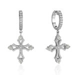Crosses White Gold Earrings with Crosses