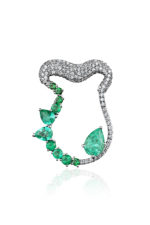 Moi Transformable Necklace with Pearls and Emeralds - Image 2