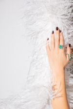 Moi White Gold Ring with Emeralds and Tsavorites - Image 2