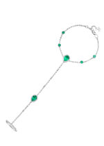High Jewelry Slave Bracelet with Zambian Emeralds and Diamonds