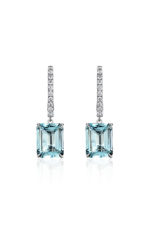 La féminité Aquamarine and Diamond Earrings