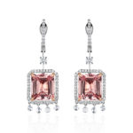 High Jewelry Rose-Cut Morganite and Diamond Earrings