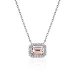 La féminité Morganite and Diamond Necklace