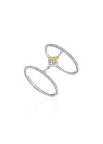 Le Rhombe Ring with Yellow Diamond