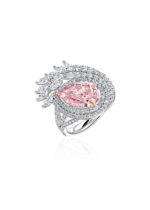 High Jewelry Ring with Pink Diamond