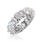 Le Bonbon Ring with Moonstones and Diamonds