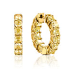 High Jewelry Yellow Diamond Hoop Earrings
