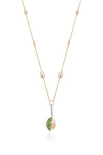 Lis des Vallées Sautoir with Pearls, Emeralds, Tsavorites, and Diamonds