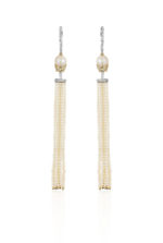 Lis des Vallées Earrings with Pearls and Diamonds