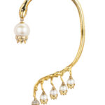 Lis des Vallées Ear Cuff with Pearl and Diamonds