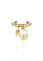 Lis des Vallées Ear Cuff with Pearl and Diamonds