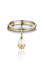 Lis des Vallées Ring with Pearls and Diamonds
