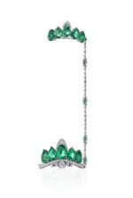 High Jewelry Double Ring with Zambian Emeralds and Diamonds