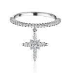 Crosses Ring with Diamonds