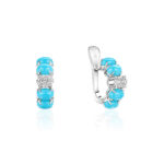 Le Bonbon Earrings with Turquoise and Diamonds