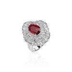 High Jewelry Ring with Ruby and Diamonds
