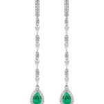 High Jewelry Earrings with Ural Emeralds and Diamonds