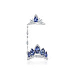 High Jewelry Double Ring with Sapphires and Diamonds