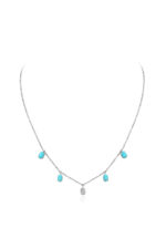 Le Bonbon Turquoise and Diamond Necklace