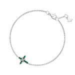 Crosses Emerald and Diamond Bracelet