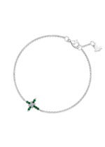 Crosses Emerald and Diamond Bracelet