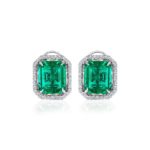 High Jewelry Convertible Stud Earrings with Zambian Emeralds