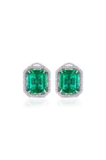 High Jewelry Convertible Stud Earrings with Zambian Emeralds