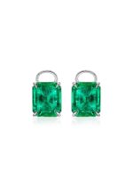 High Jewelry Convertible Stud Earrings with Zambian Emeralds - Image 2
