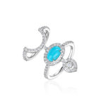 Le Bonbon Turquoise and Diamond Midi Ring