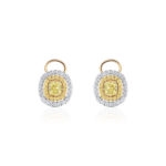 La féminité Yellow Diamond Stud Earrings