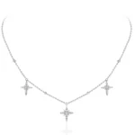 Crosses Necklace with Diamond Crosses