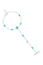 Le Bonbon Turquoise and Diamond Hand Bracelet