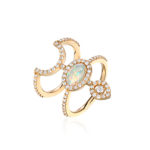 Le Bonbon Opal and Diamond Midi Ring